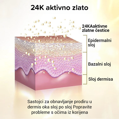 Maska za oči s puževim sekretom, kolagenom i 24K zlatom