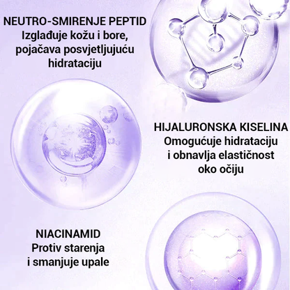 Umirujuća krema za područje oko očiju protiv starenja s peptidima i Syngentom